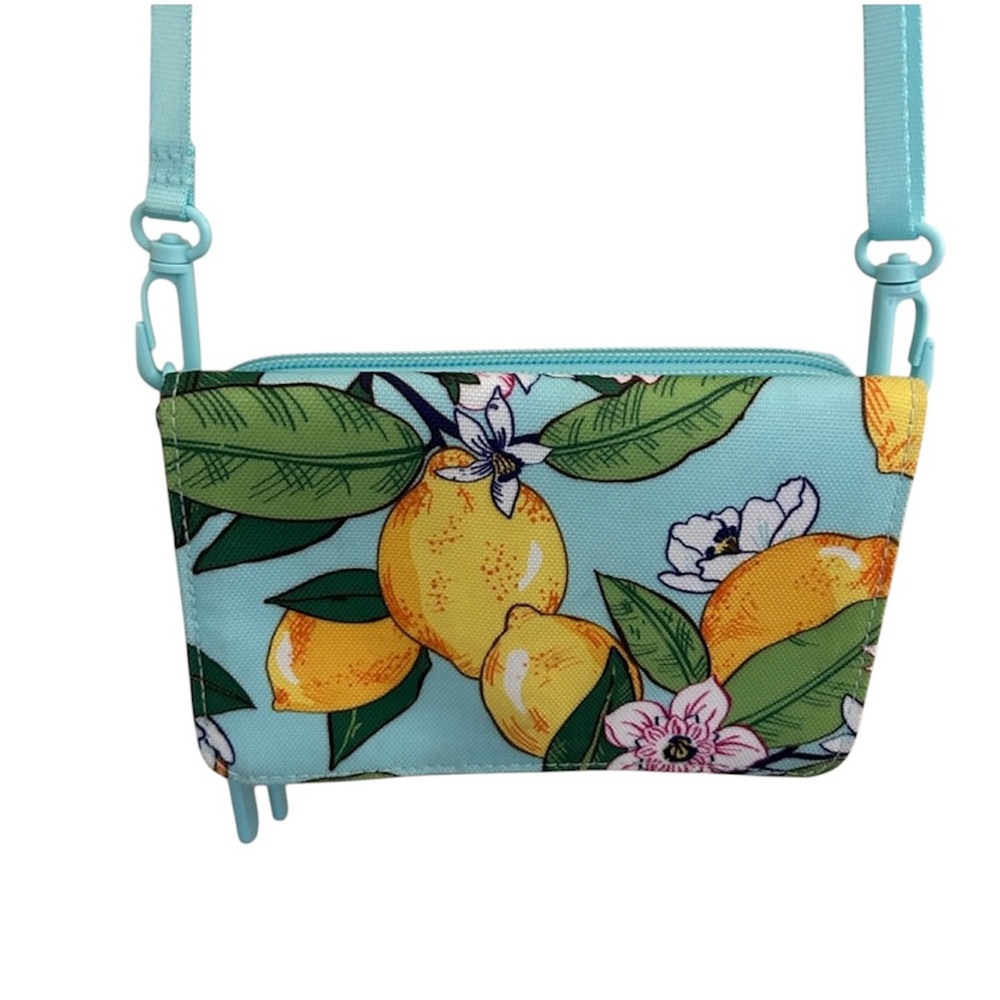 Vera Bradley Lemon Grove RFID 3 in 1 Multi-Pocket Crossbody Shoulder Bag Clutch